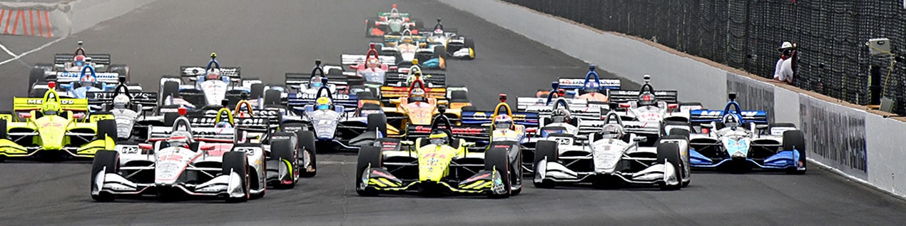 indy cars racing to through the start line Tampa